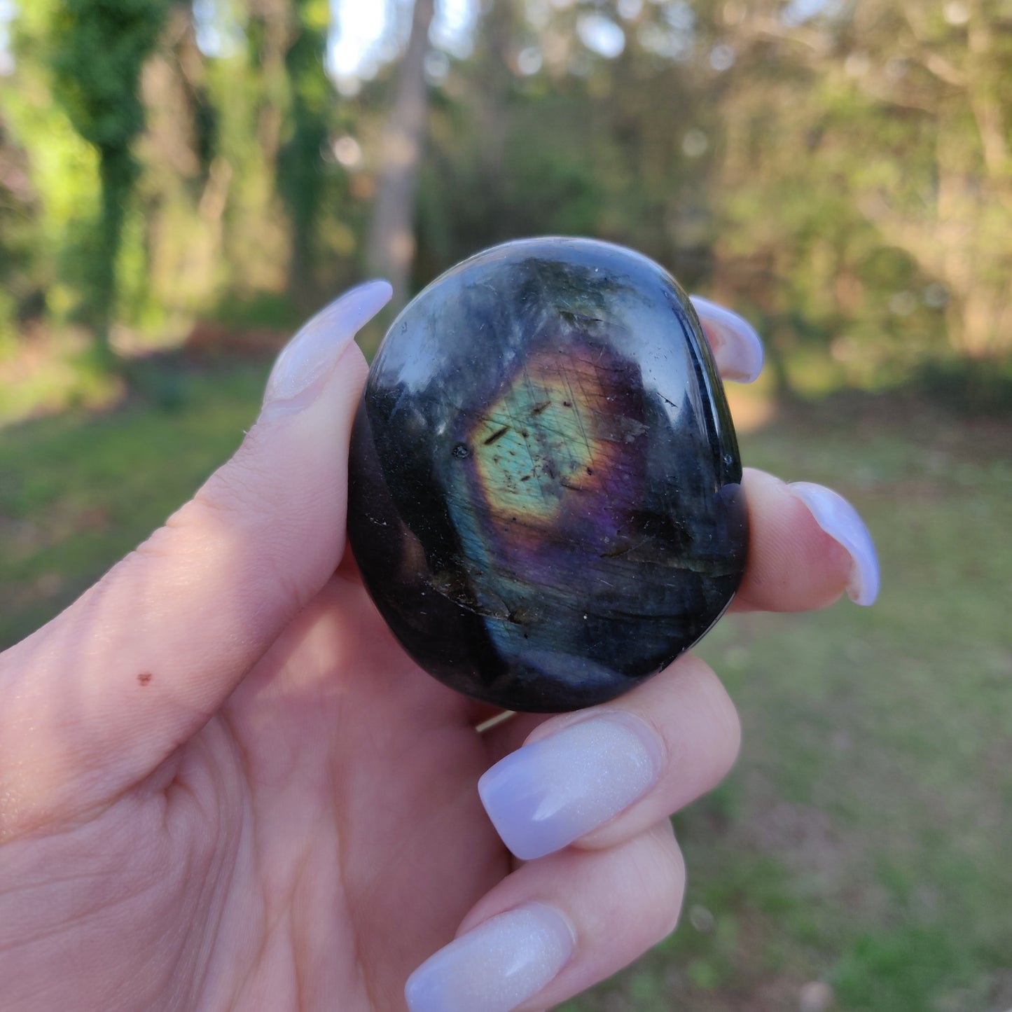 Labradorite Palm Stone (#109)