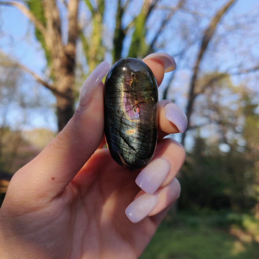 Labradorite Palm Stone (#160)