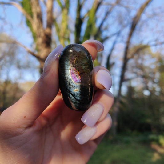 Labradorite Palm Stone (#160)