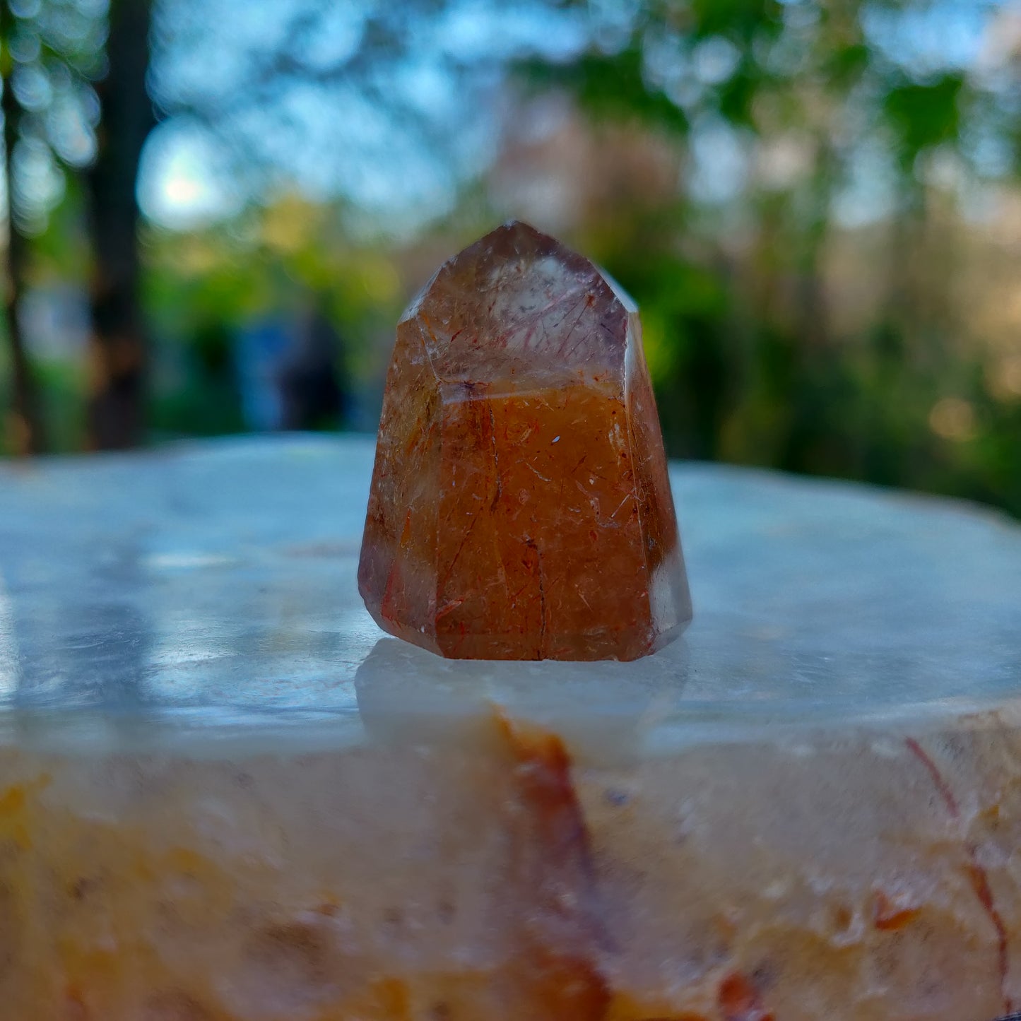 Rutilated Smoky Quartz Point (#6)