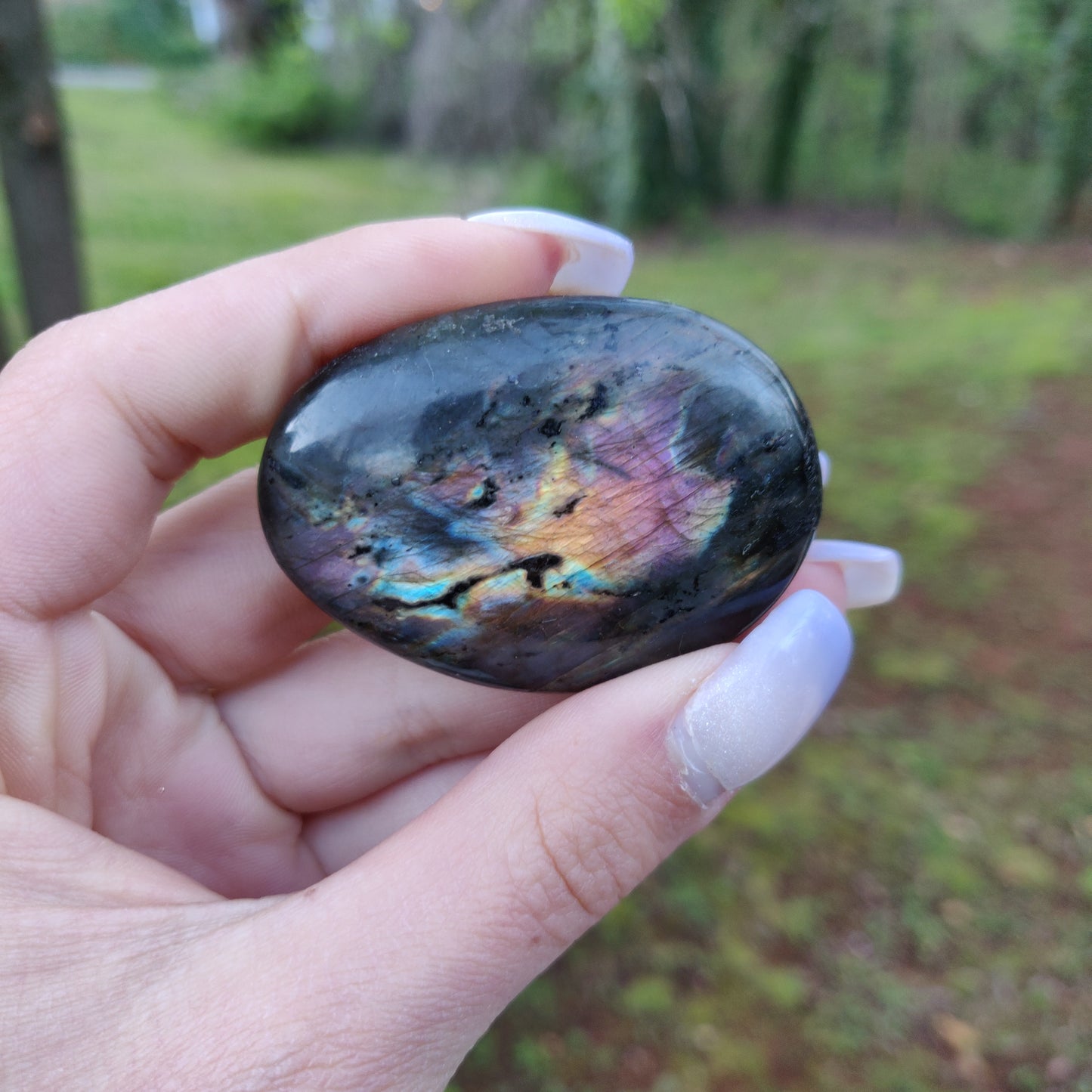 Labradorite Palm Stone (#156)