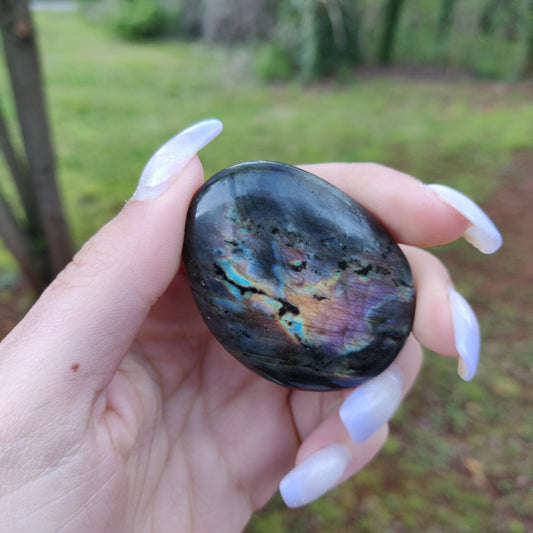 Labradorite Palm Stone (#156)