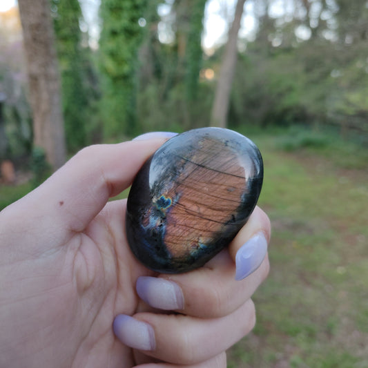 Labradorite Palm Stone (#13)