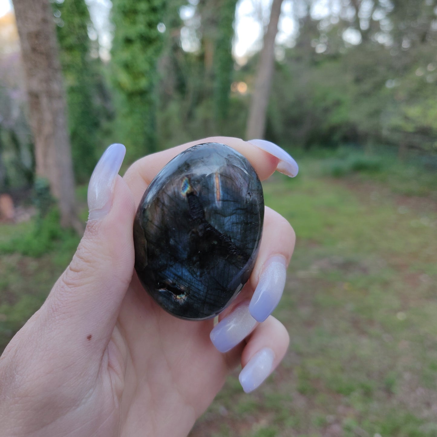 Labradorite Palm Stone (#13)