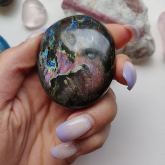 Labradorite Palm Stone (#157)