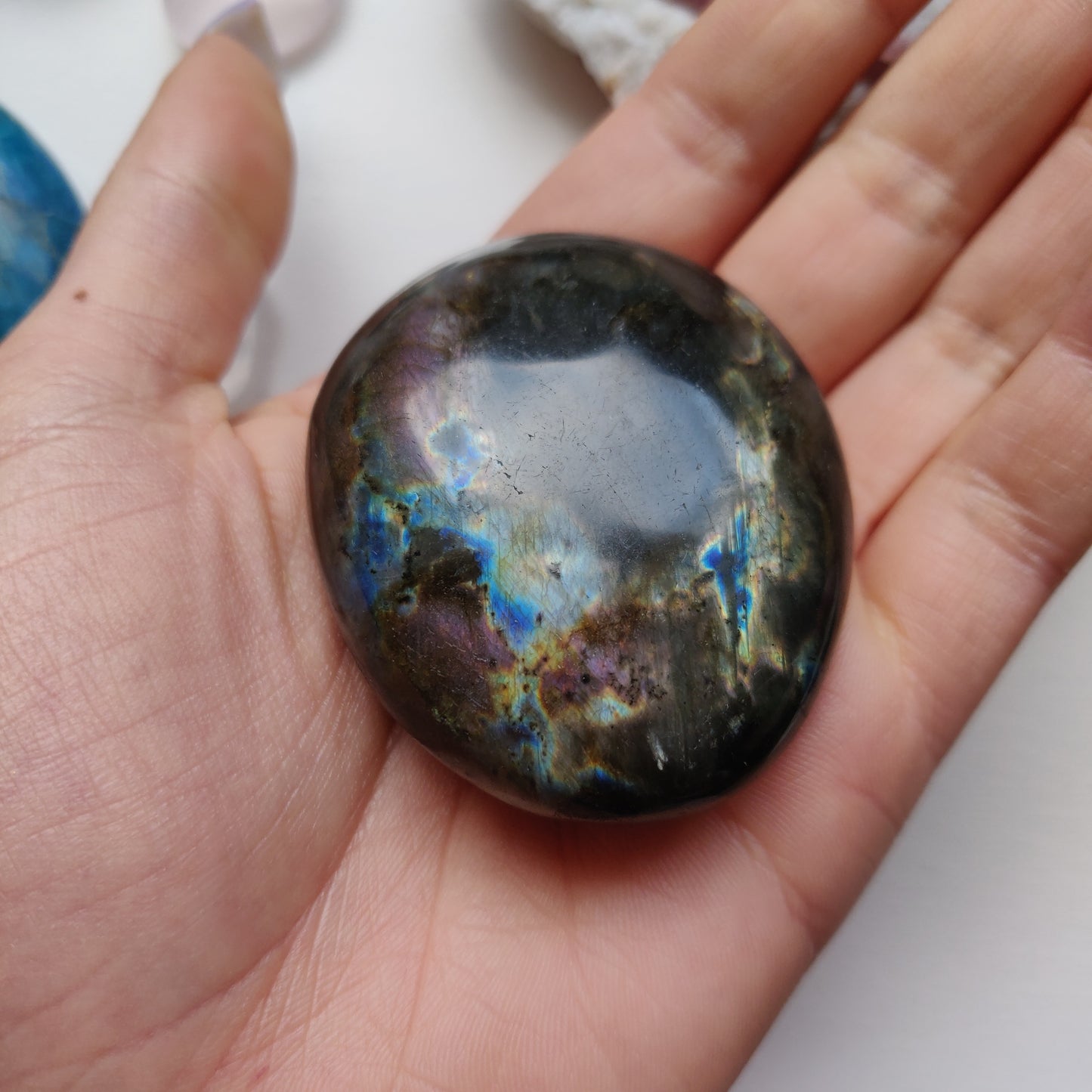 Labradorite Palm Stone (#157)