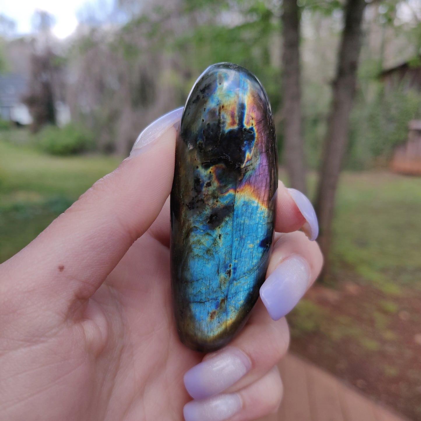 Labradorite Palm Stone (#152)