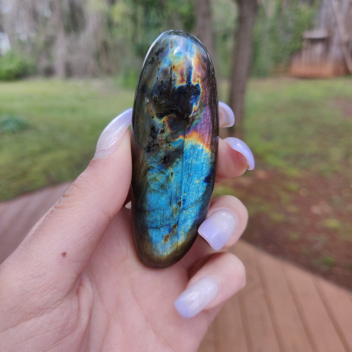 Labradorite Palm Stone (#152)