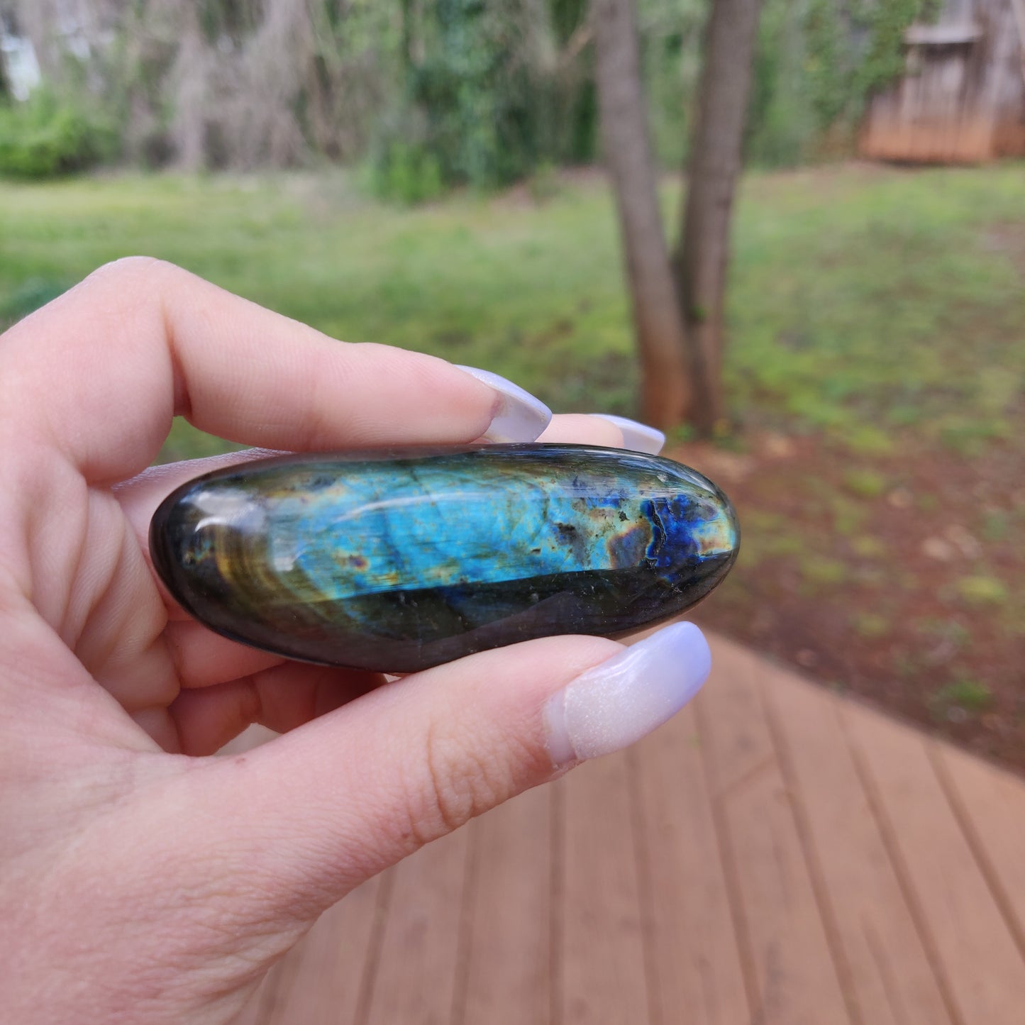 Labradorite Palm Stone (#152)