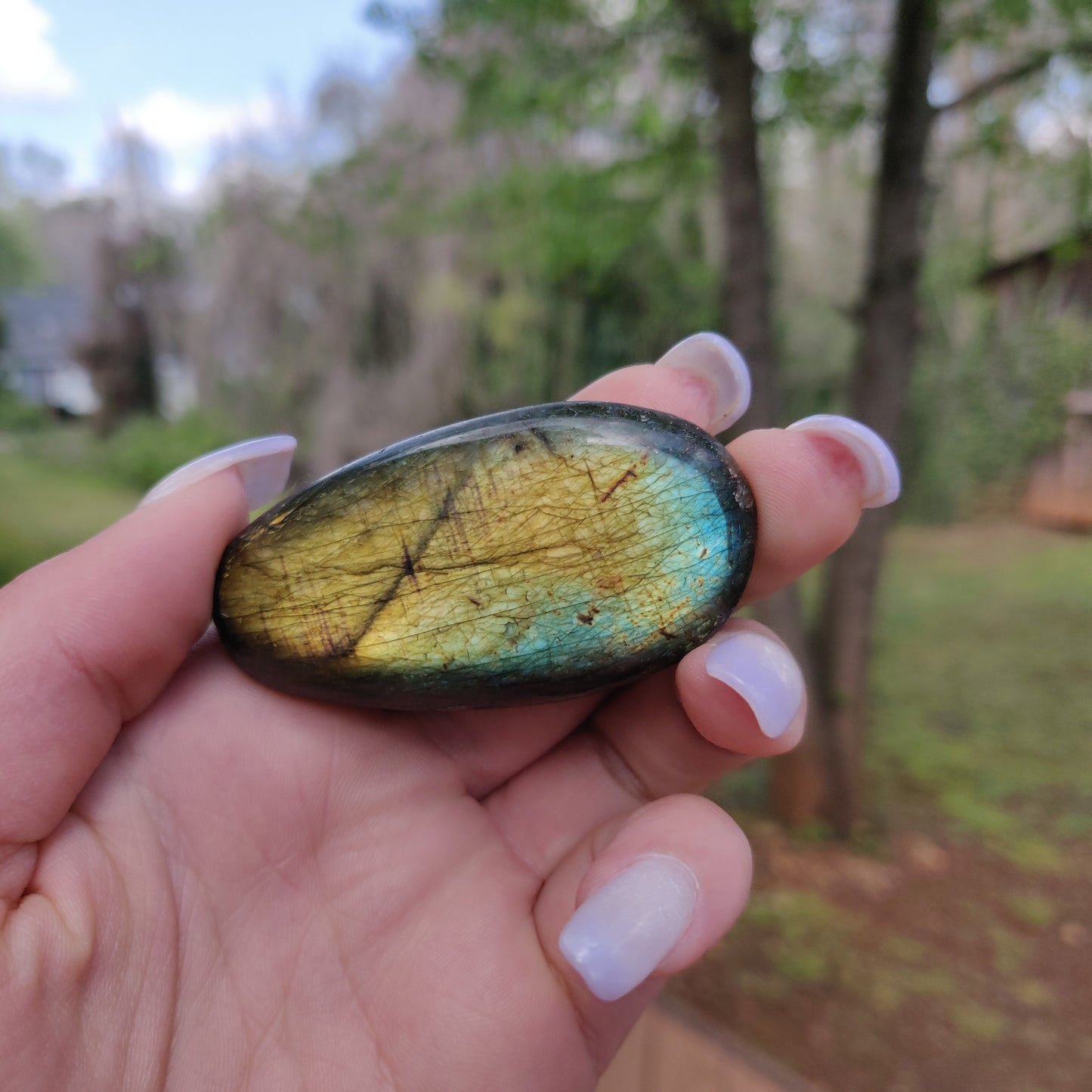 Labradorite Palm Stone (#150)