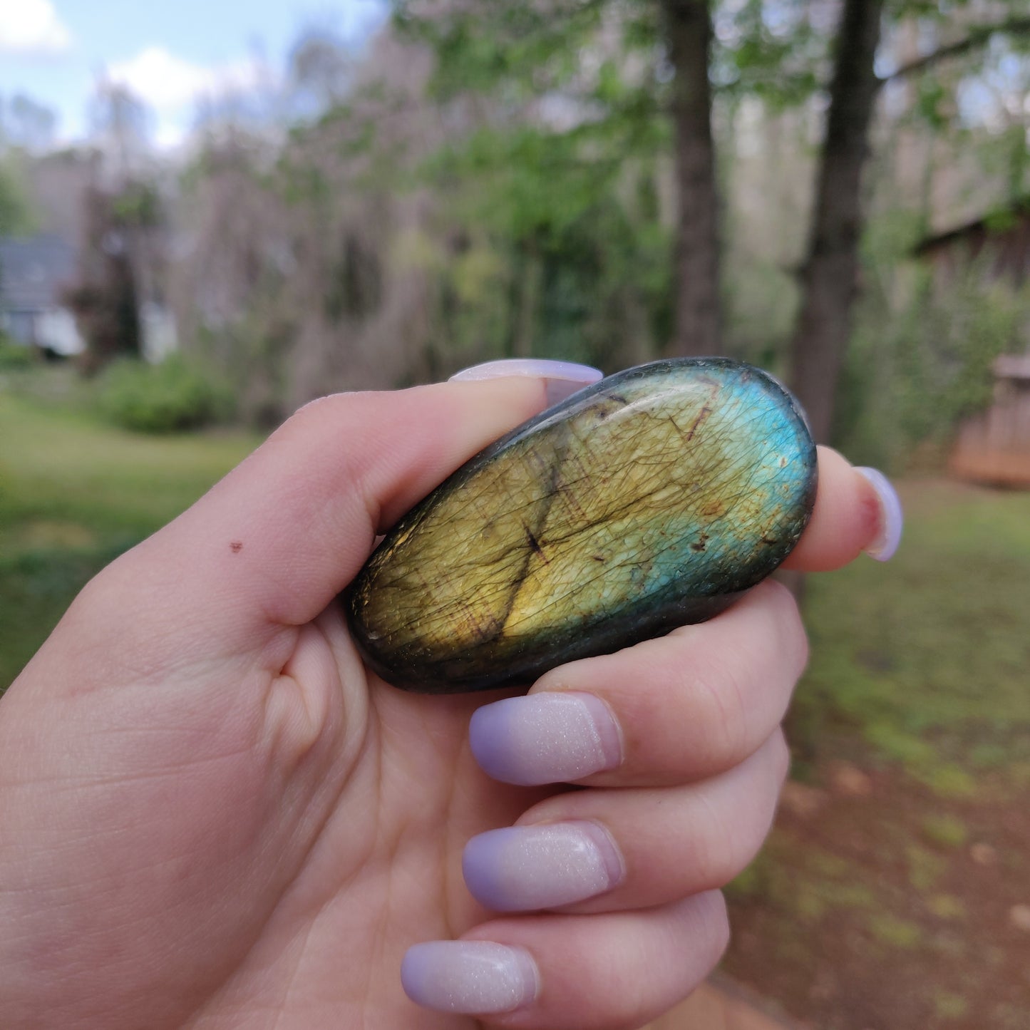 Labradorite Palm Stone (#150)