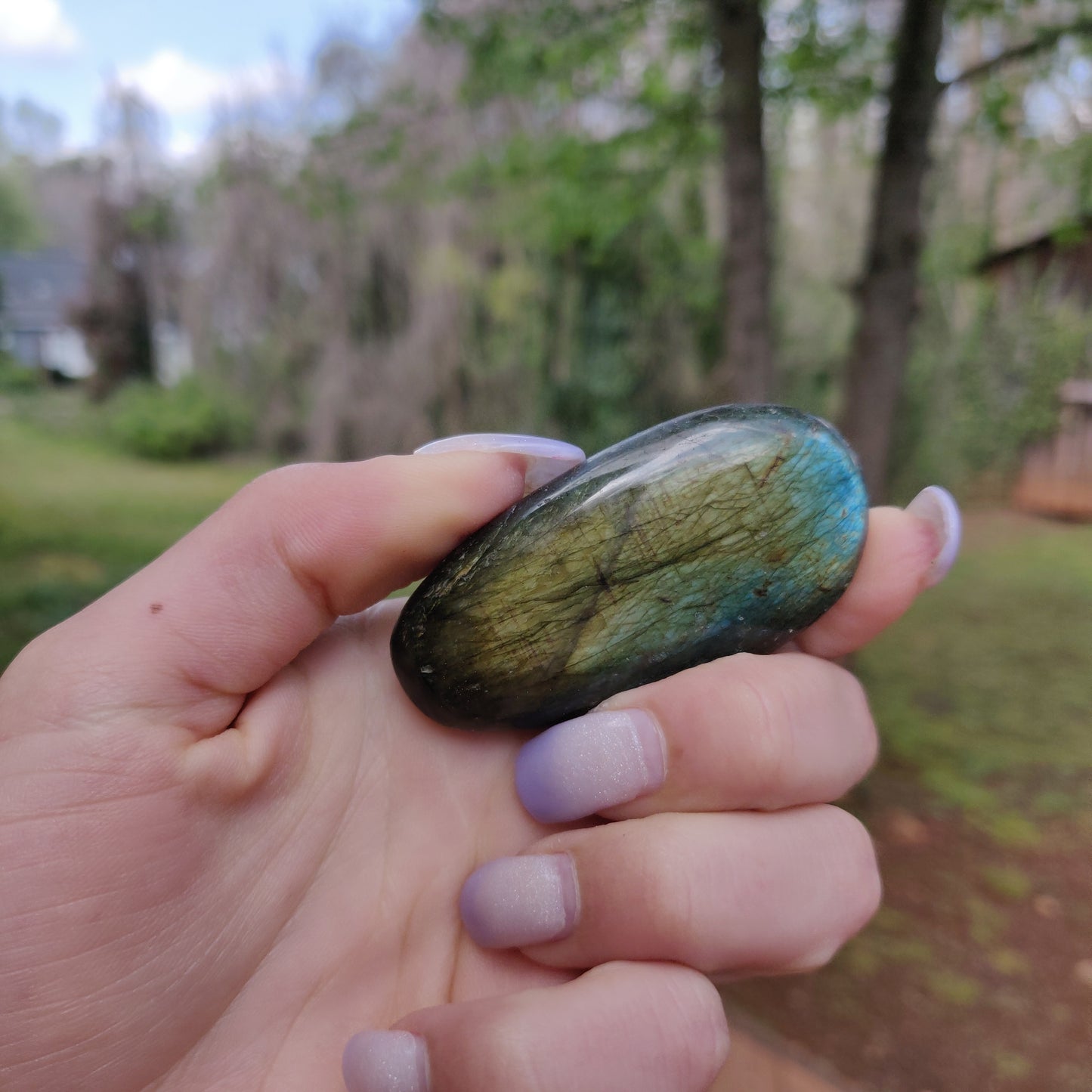 Labradorite Palm Stone (#150)