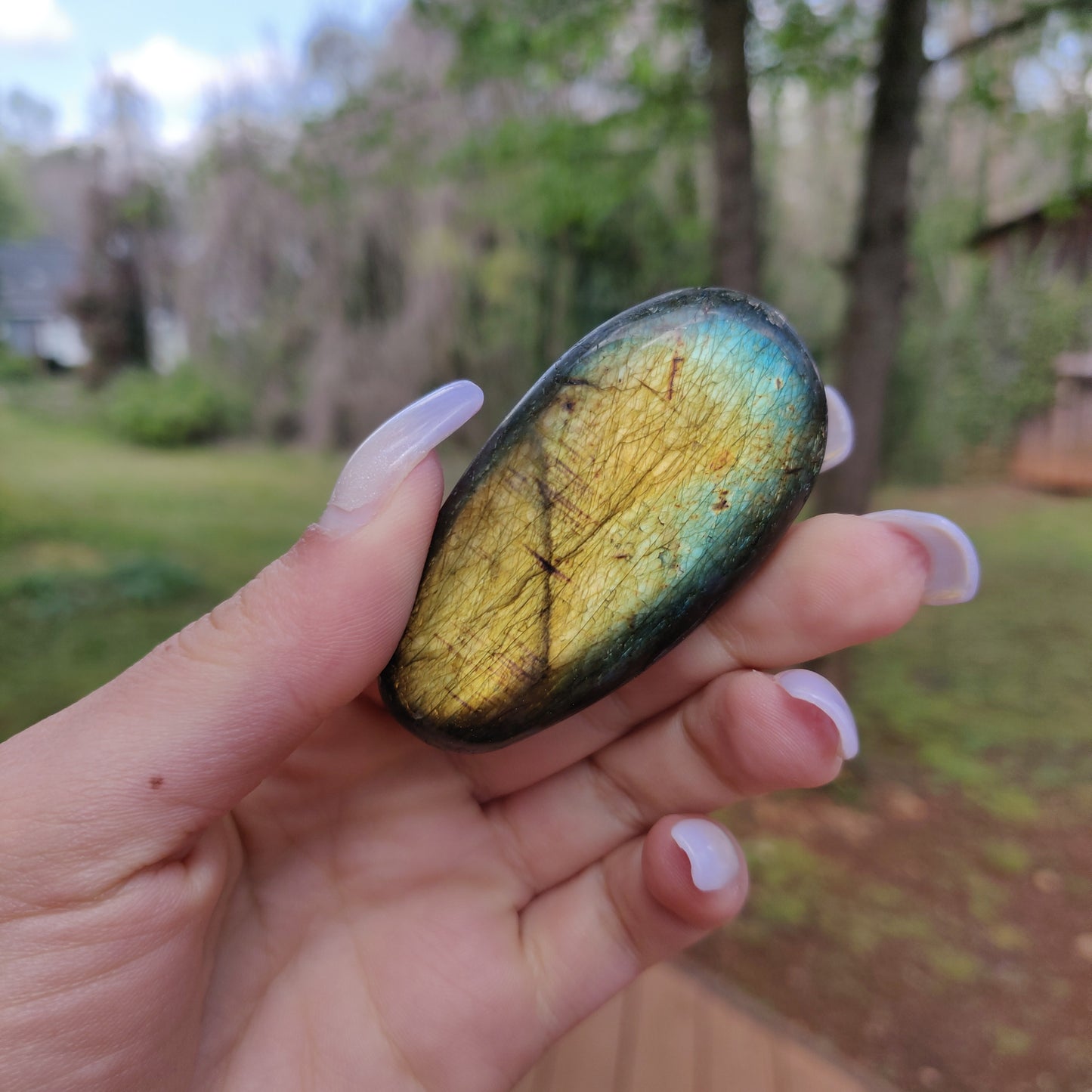 Labradorite Palm Stone (#150)