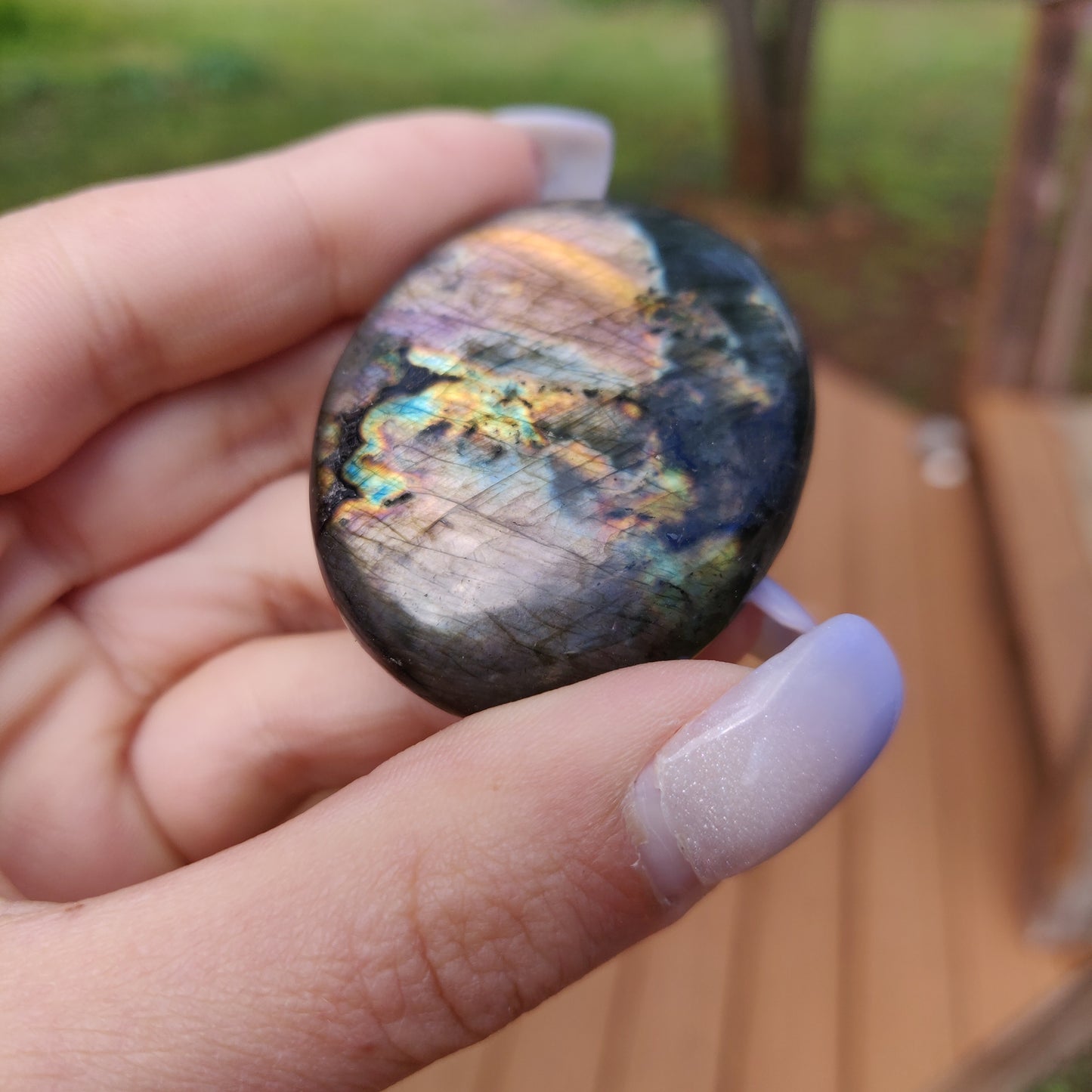Labradorite Palm Stone (#148)