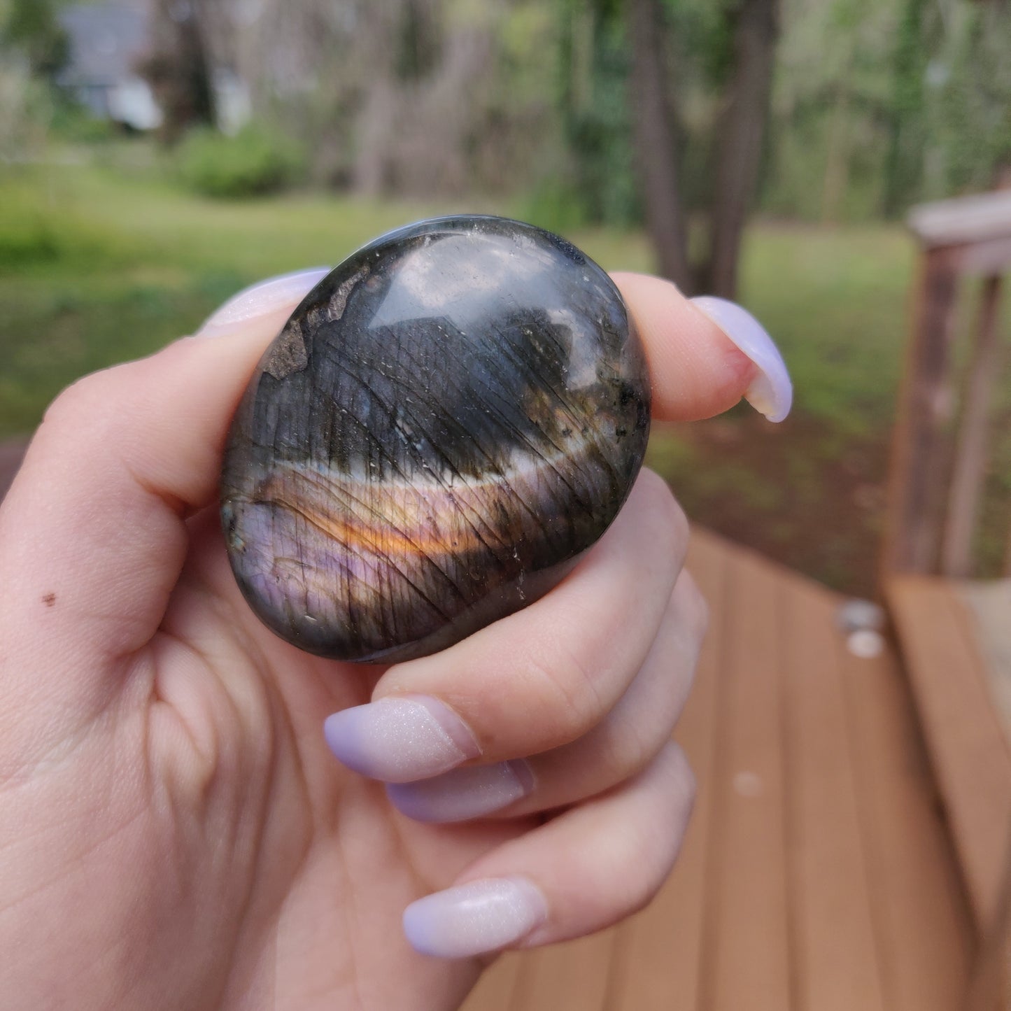 Labradorite Palm Stone (#148)