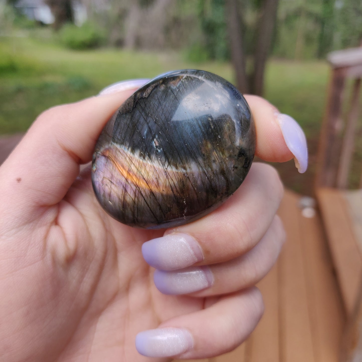 Labradorite Palm Stone (#148)