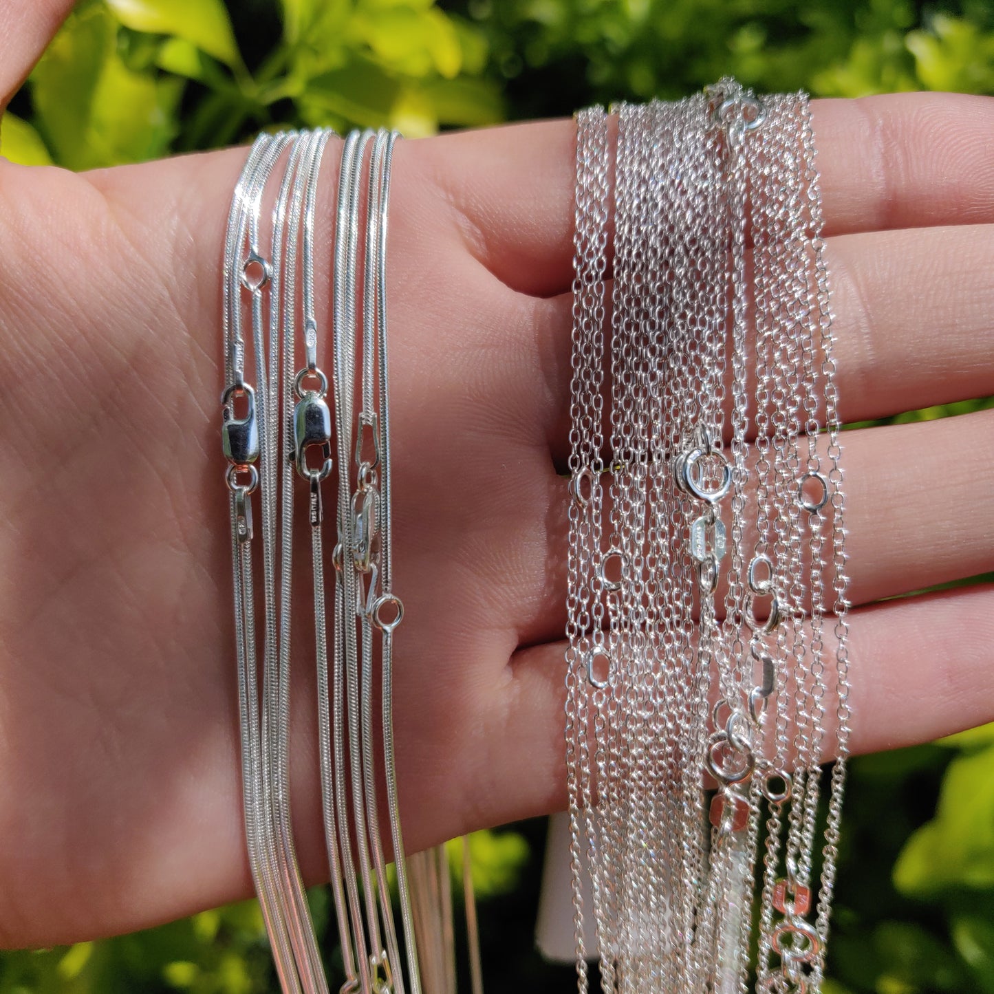 Sterling Silver Snake Chain with Extender Ring