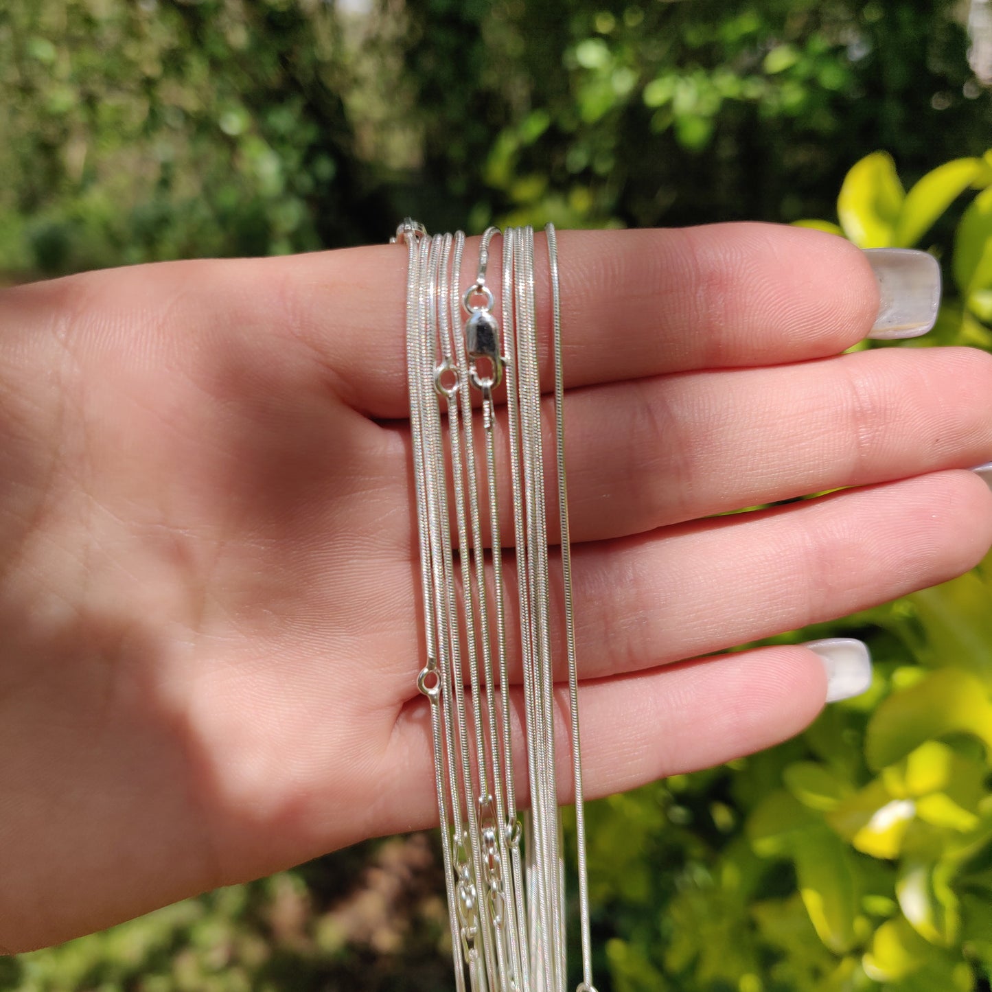 Sterling Silver Snake Chain with Extender Ring