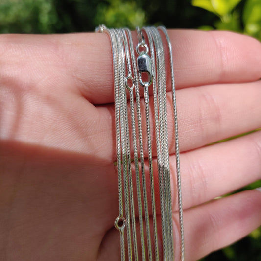 Sterling Silver Snake Chain with Extender Ring
