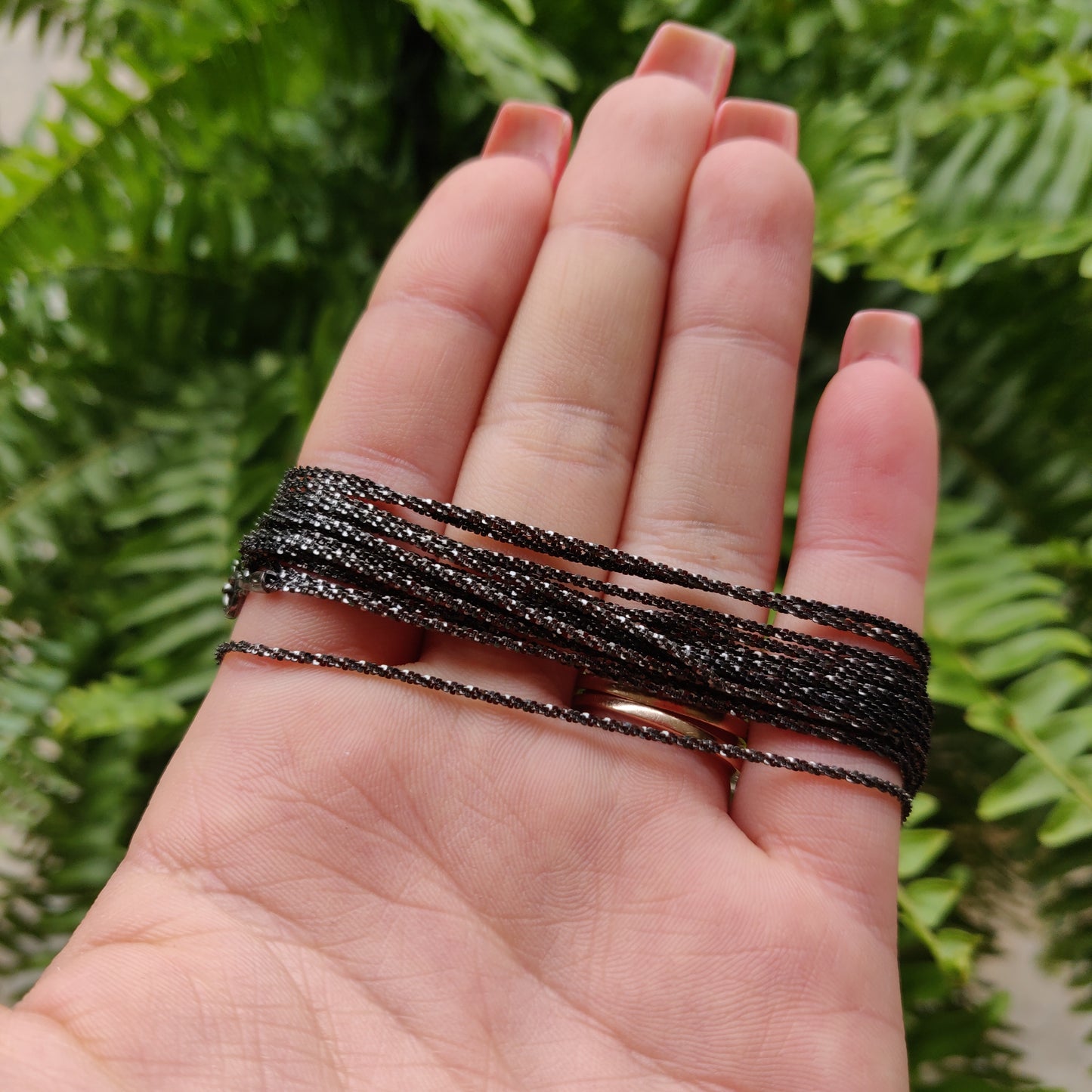 Ruthenium Plated Sterling Silver Chain