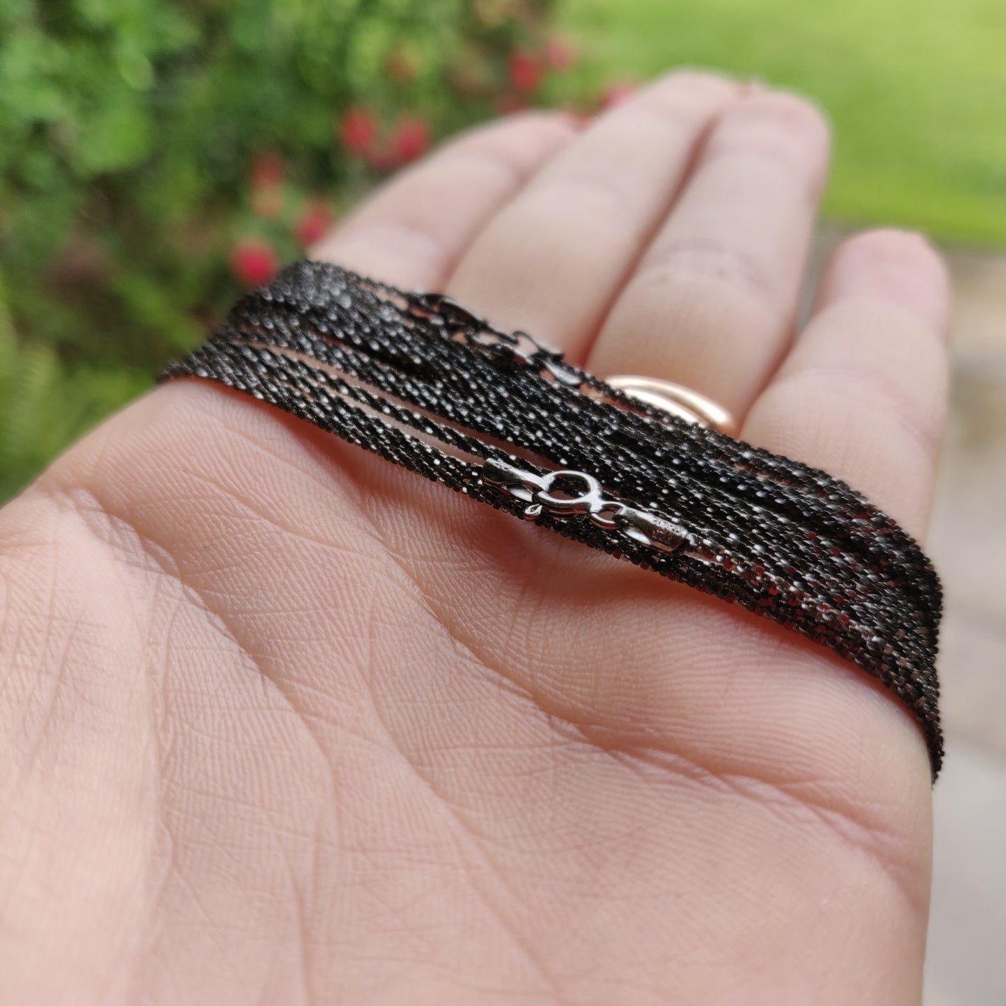 Ruthenium Plated Sterling Silver Chain