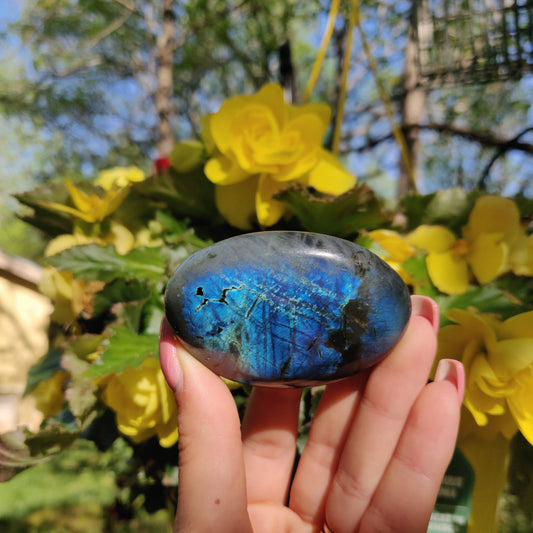 Labradorite Palm Stone (#5d)