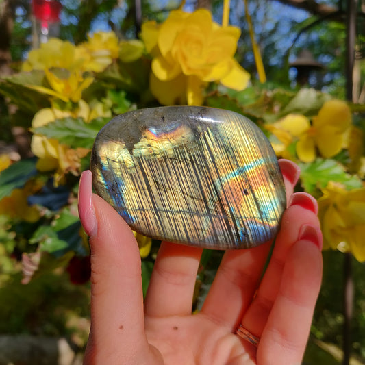 Labradorite Palm Stone (#5a)