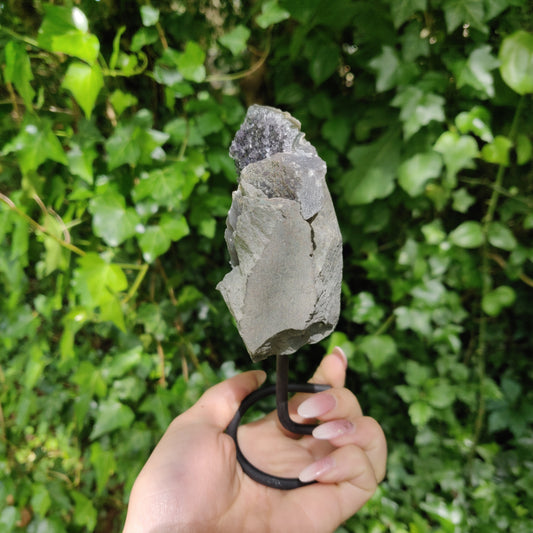 Amethyst Druzy Free Form on Metal Stand (#3) - Simply Affinity