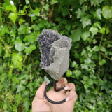 Amethyst Druzy Free Form on Metal Stand (#3) - Simply Affinity