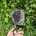 Amethyst Druzy Free Form on Metal Stand (#3) - Simply Affinity