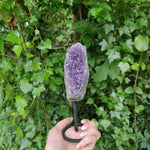 Amethyst Druzy Free Form on Metal Stand (#2) - Simply Affinity