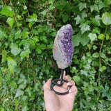 Amethyst Druzy Free Form on Metal Stand (#2) - Simply Affinity