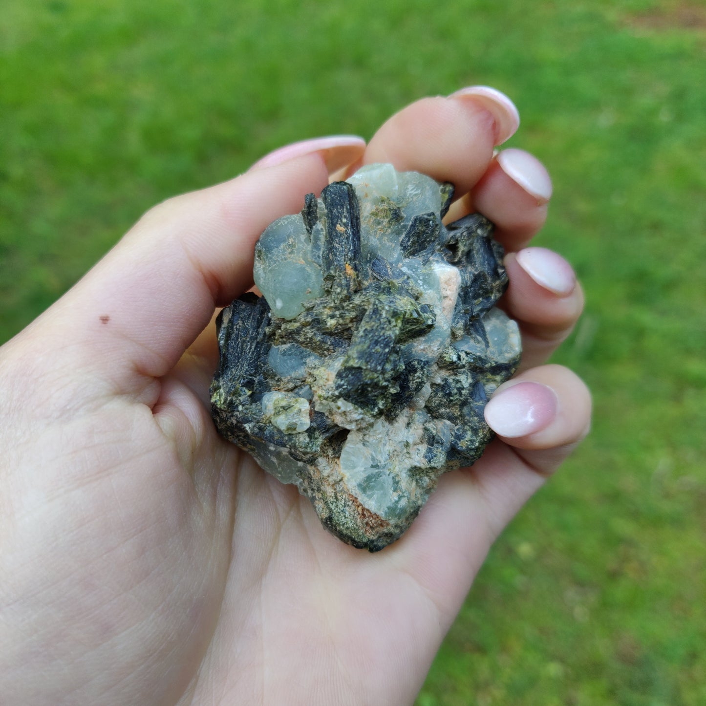 Prehnite Specimen in Epidote Matrix (#3)