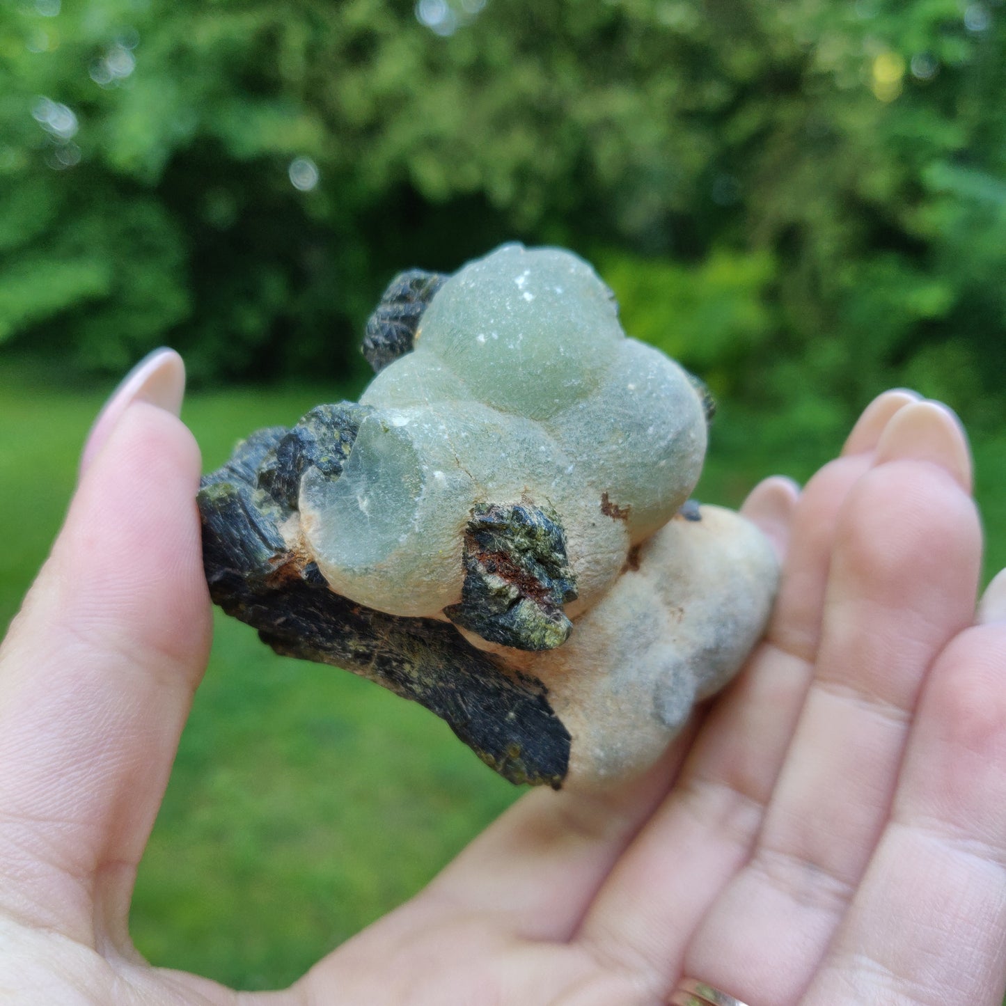 Prehnite Specimen in Epidote Matrix (#2)