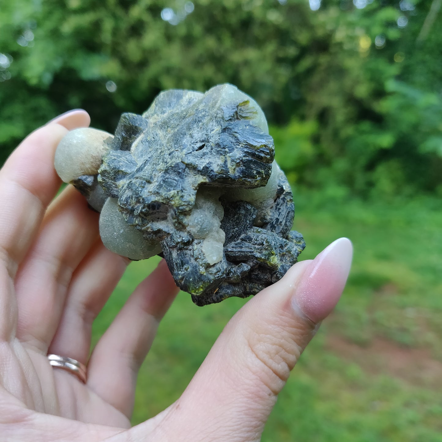 Prehnite Specimen in Epidote Matrix (#2)