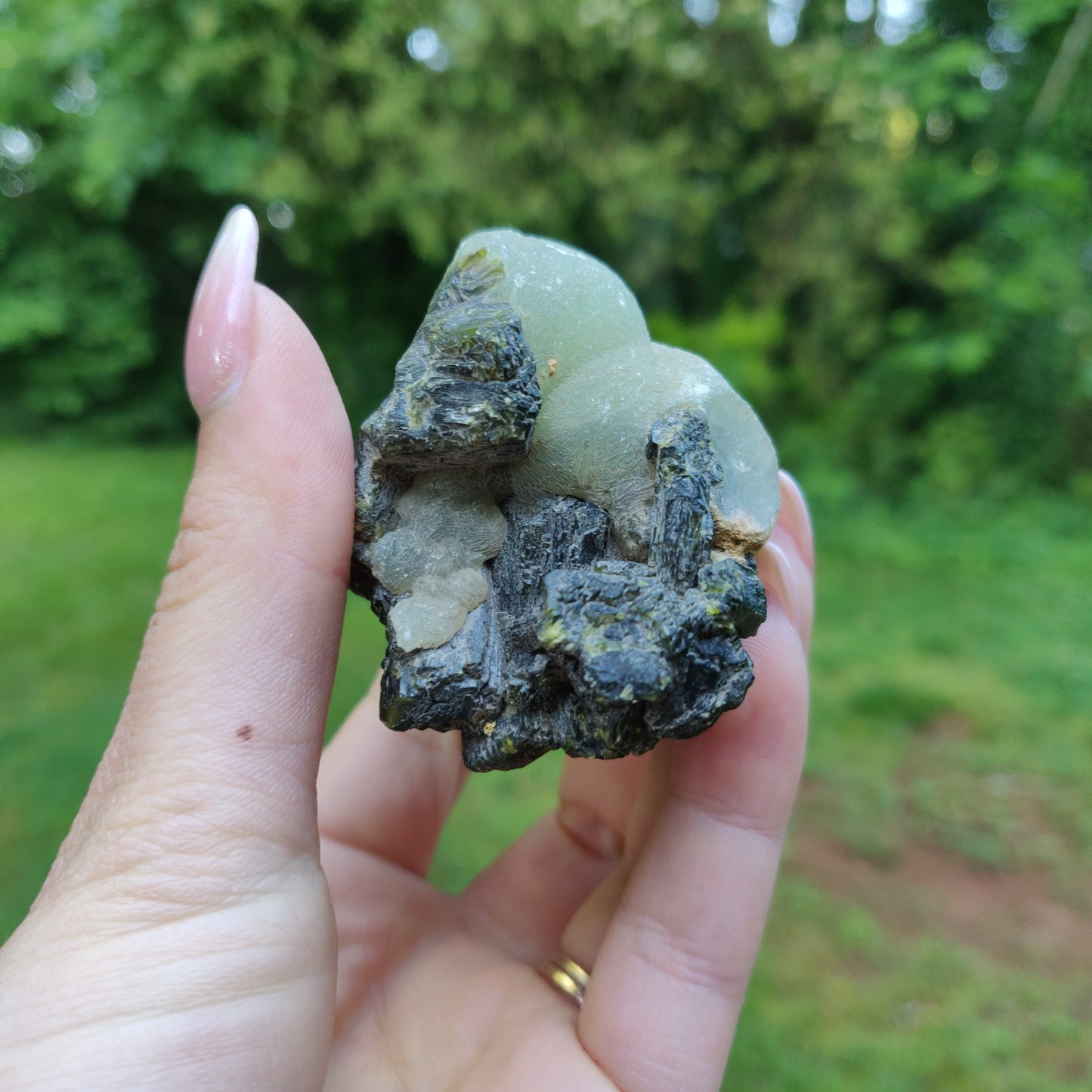 Prehnite Specimen in Epidote Matrix (#2)