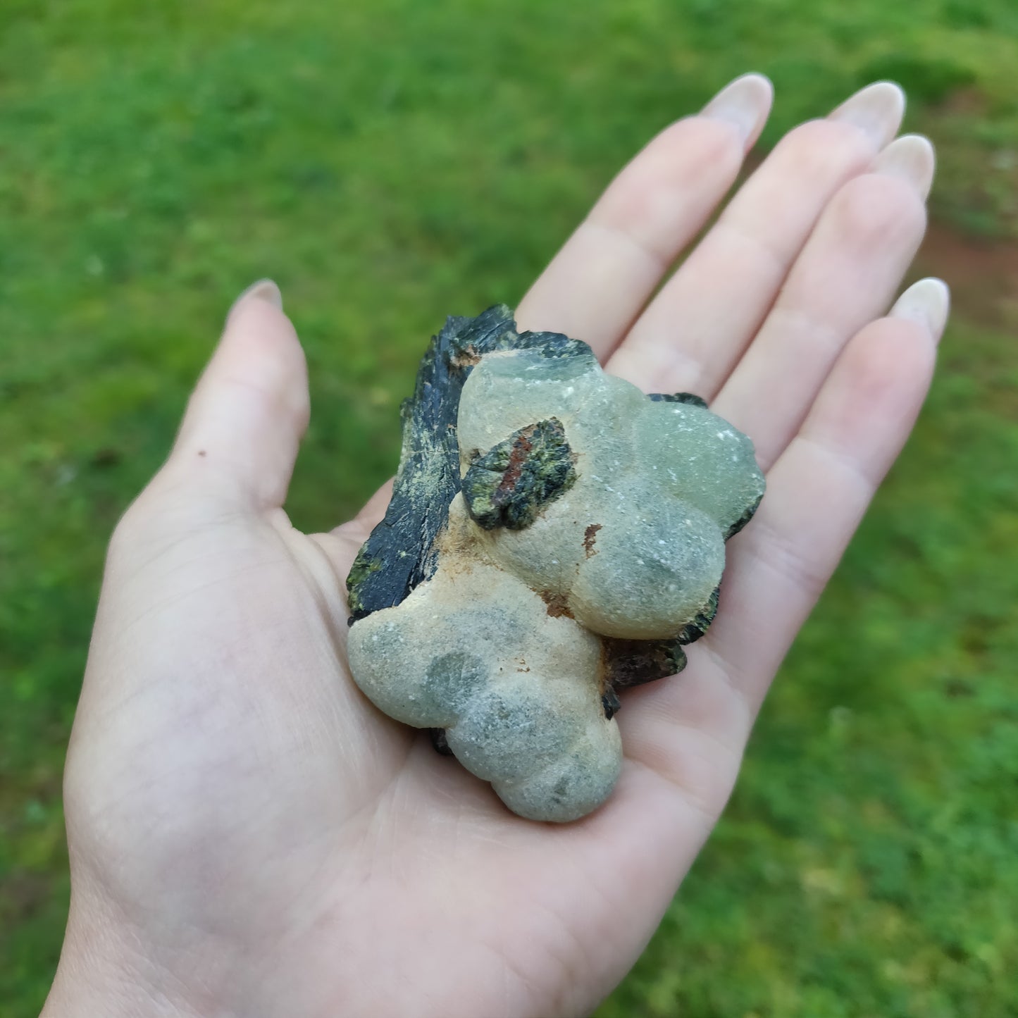 Prehnite Specimen in Epidote Matrix (#2)
