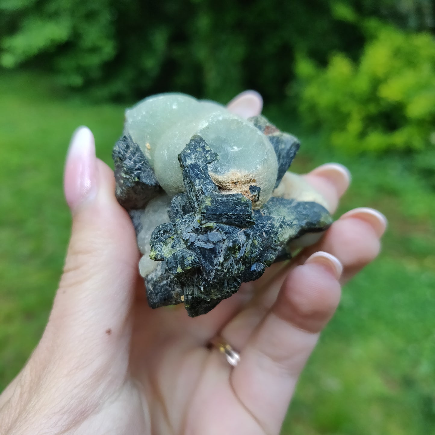 Prehnite Specimen in Epidote Matrix (#2)