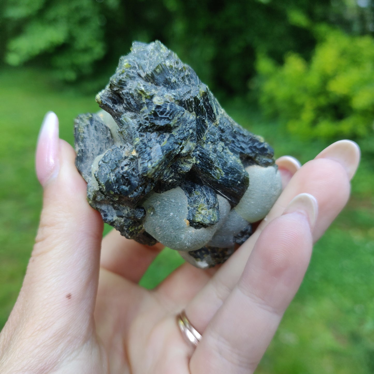 Prehnite Specimen in Epidote Matrix (#2)