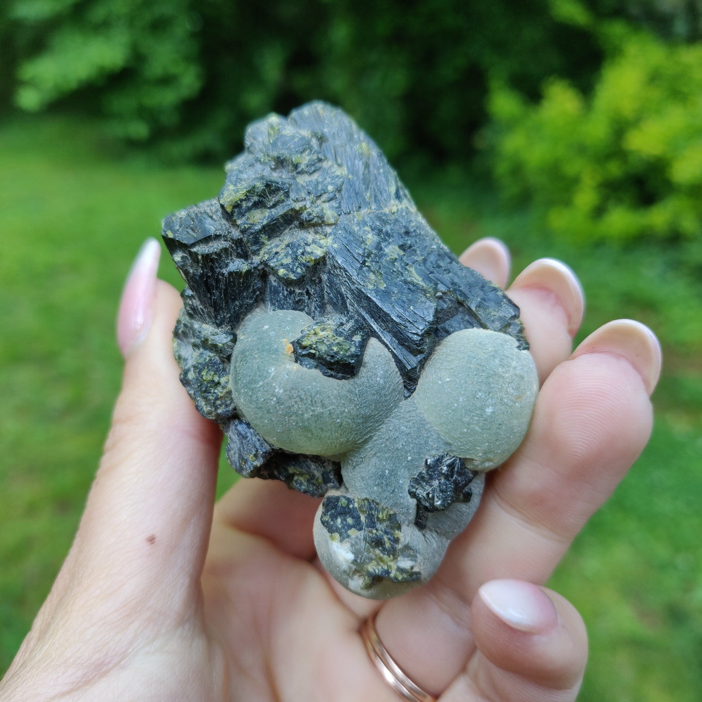 Prehnite Specimen in Epidote Matrix (#2)