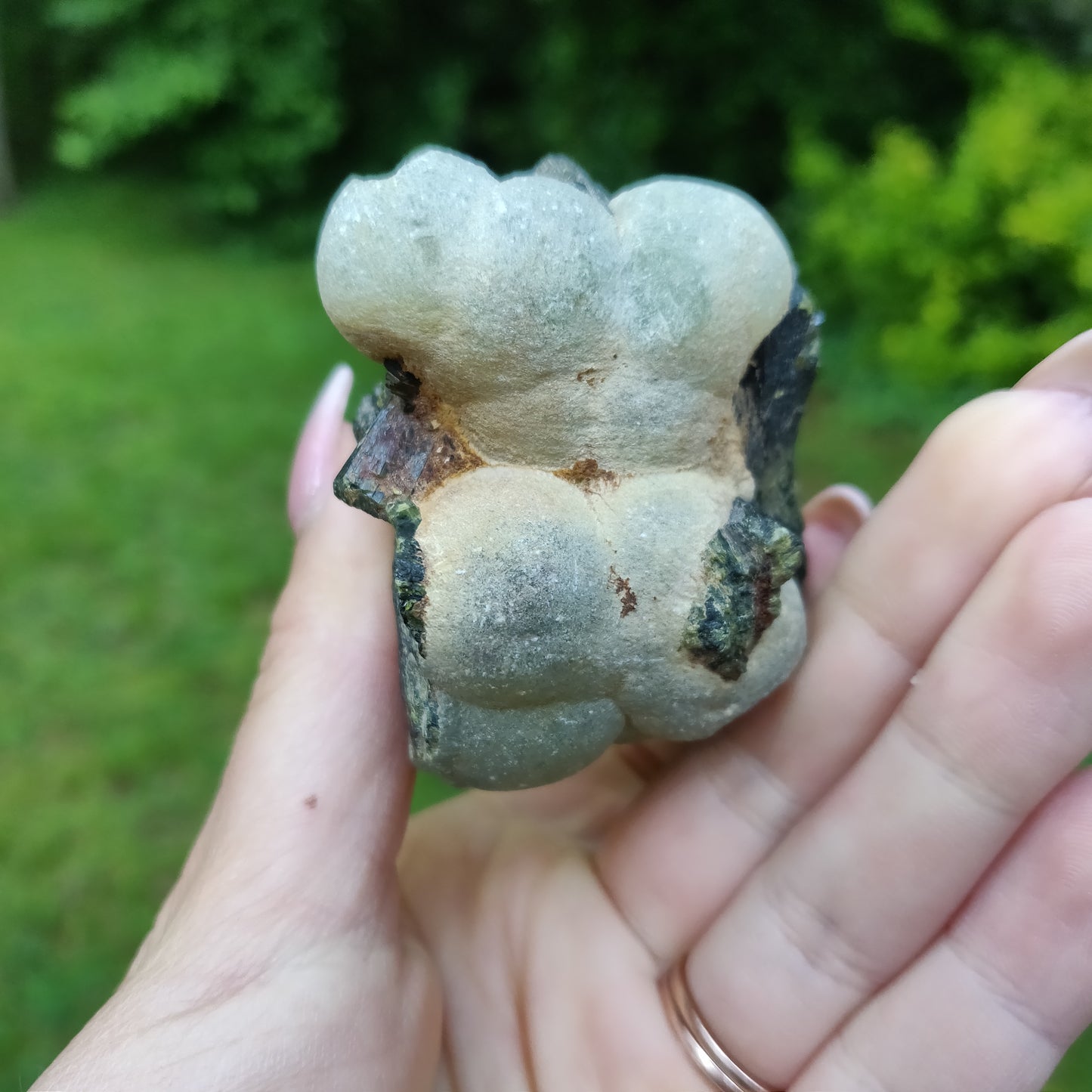 Prehnite Specimen in Epidote Matrix (#2)