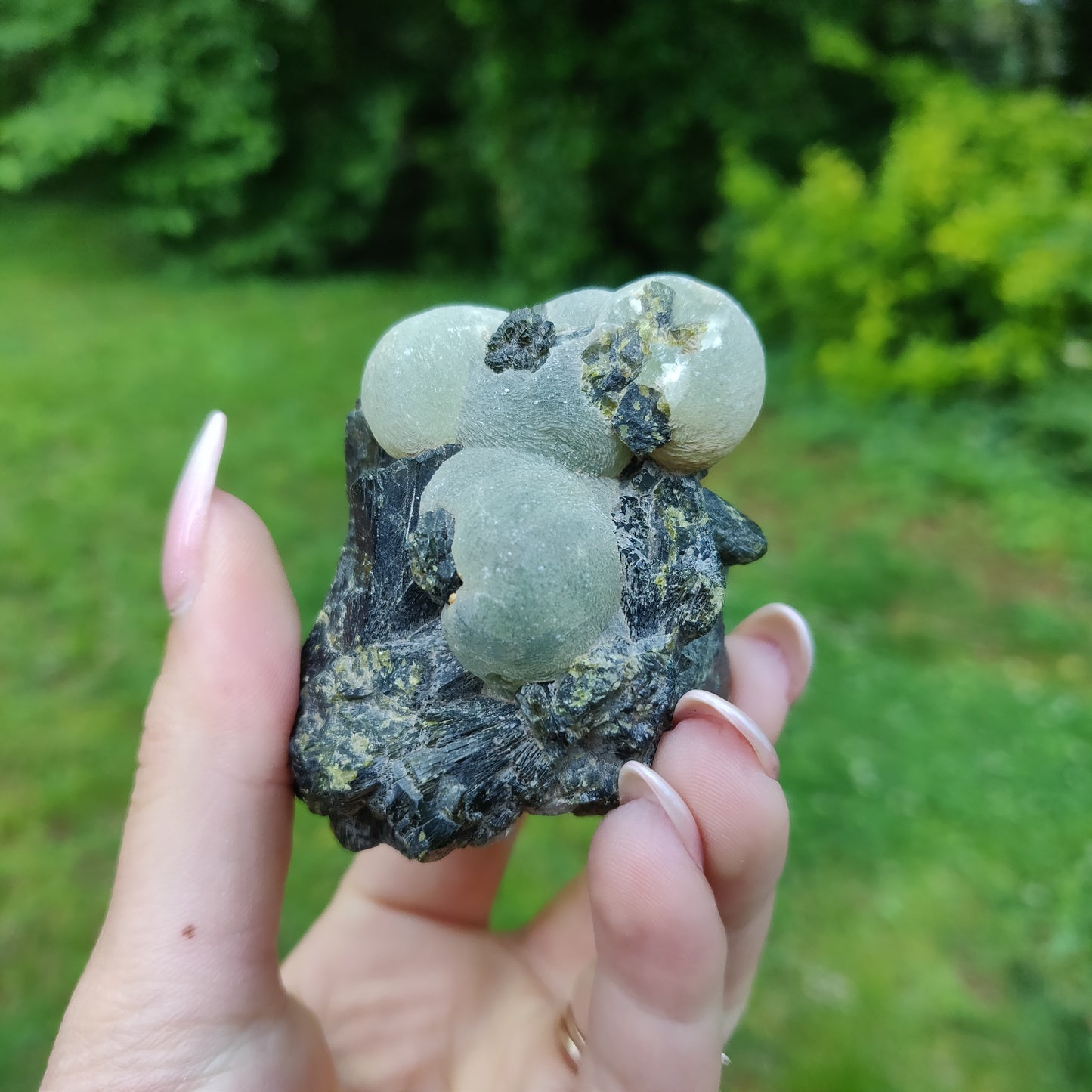 Prehnite Specimen in Epidote Matrix (#2)