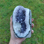 Amethyst Geode Free Form with Calcite Inclusions, Polished (#6) - Simply Affinity