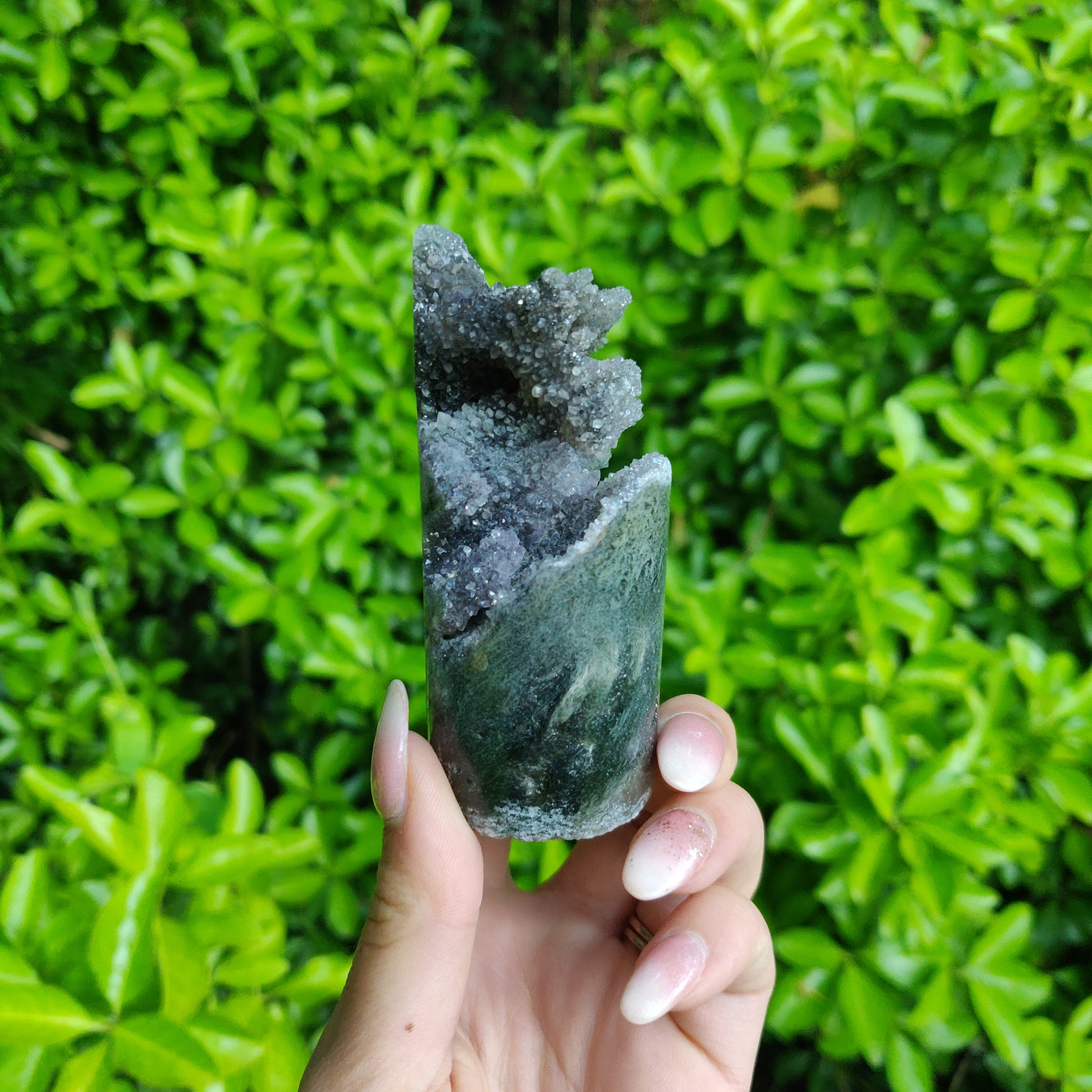 Amethyst Druzy Cylinder (#3) - Simply Affinity