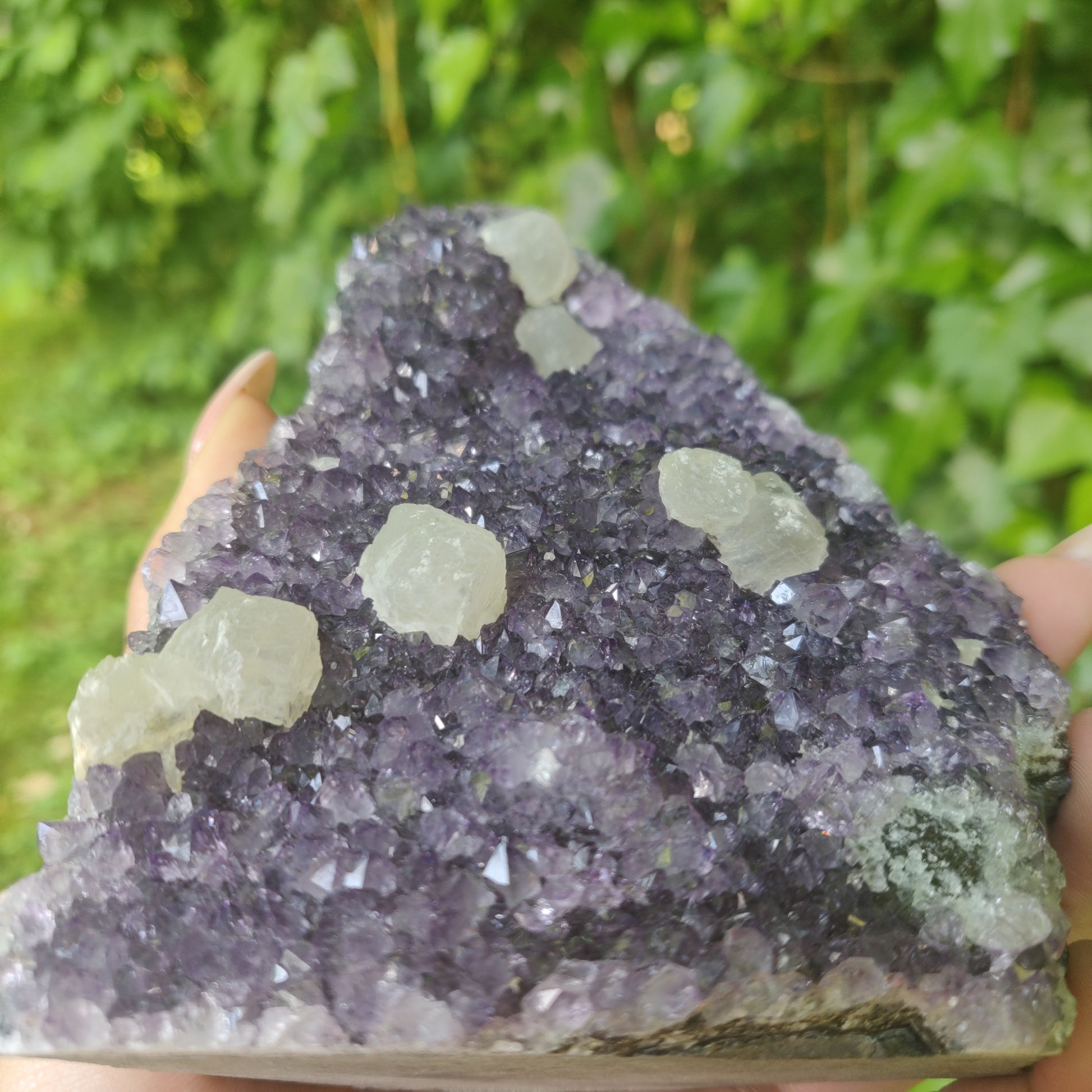 Amethyst Geode Free Form with Calcite inclusions (#4) - Simply Affinity