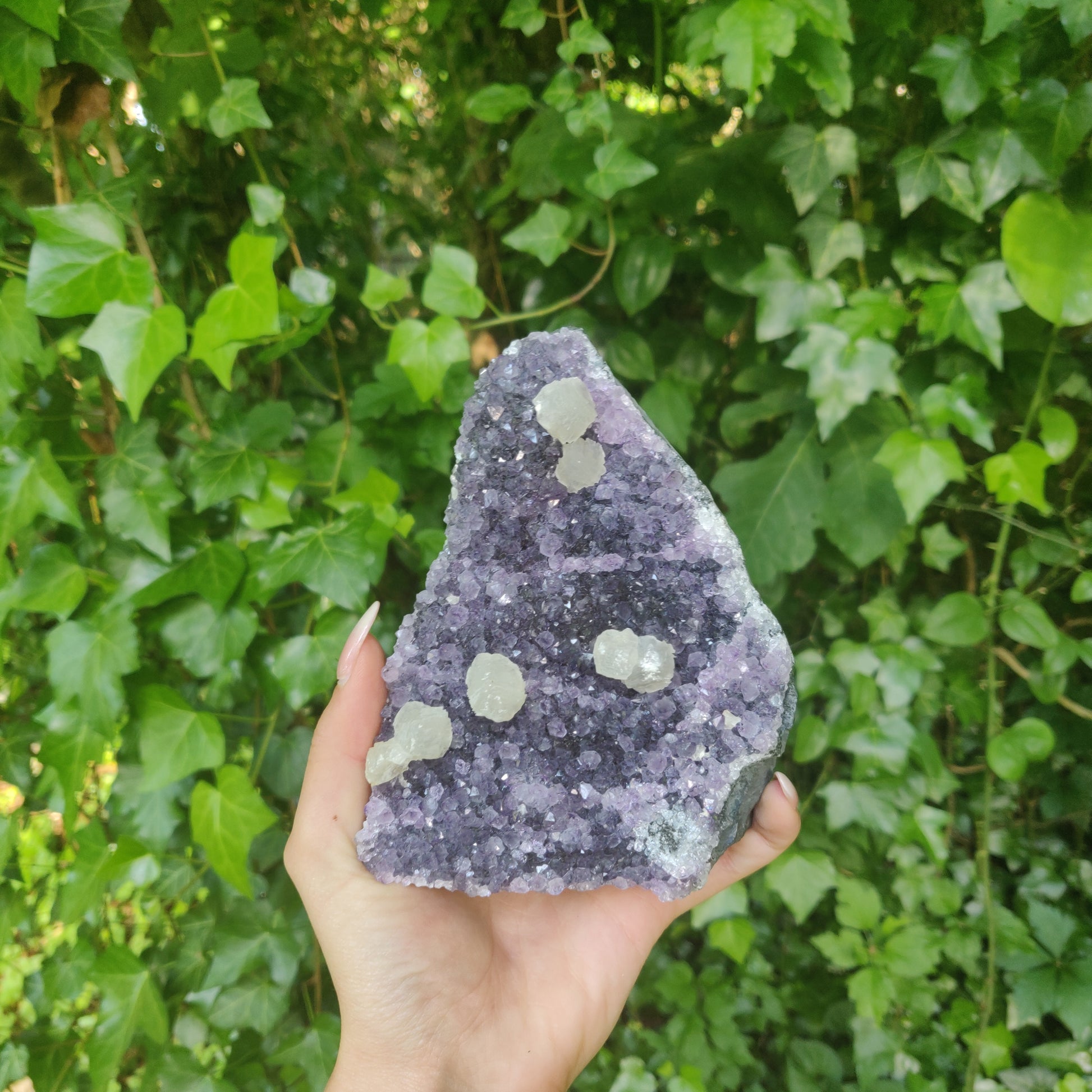 Amethyst Geode Free Form with Calcite inclusions (#4) - Simply Affinity