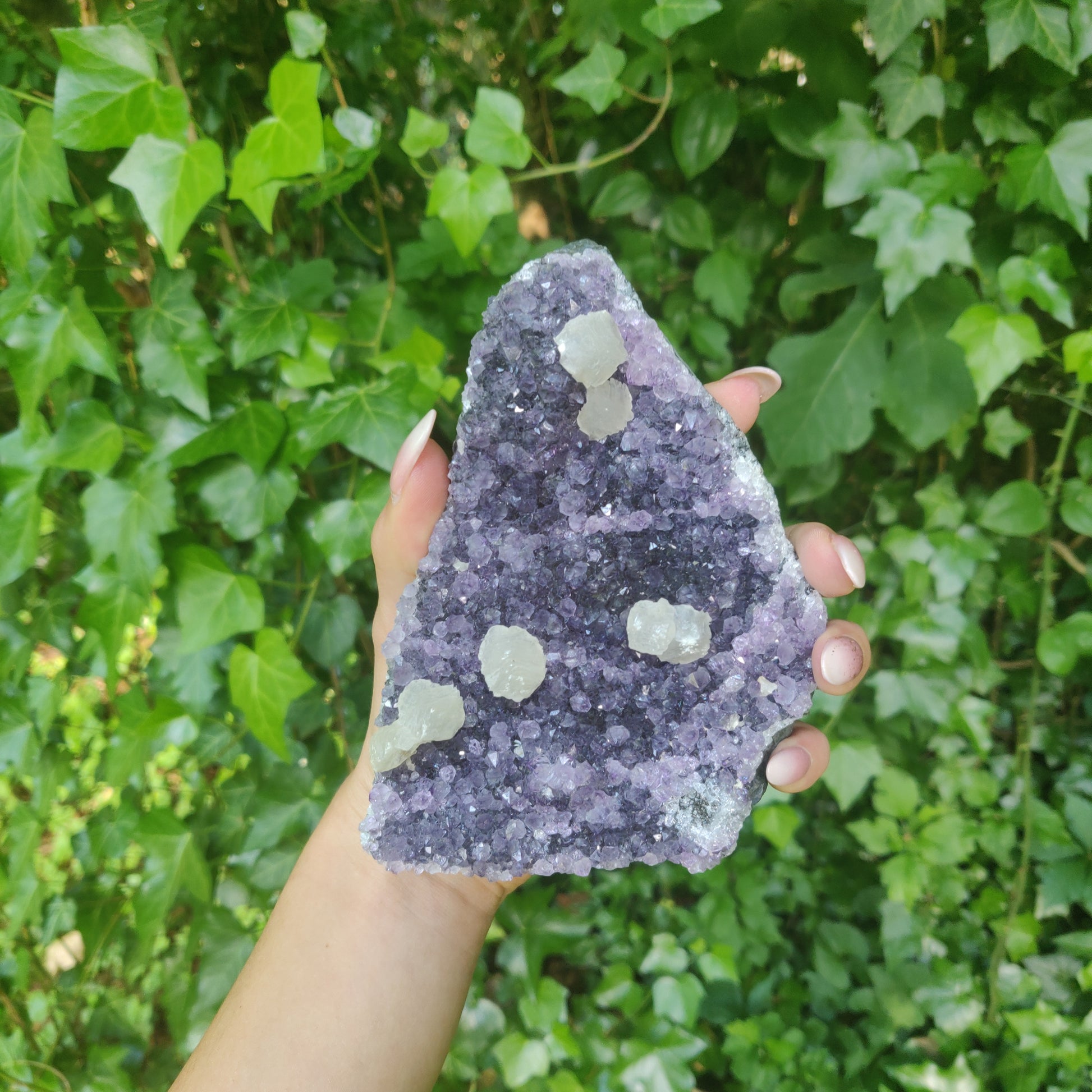 Amethyst Geode Free Form with Calcite inclusions (#4) - Simply Affinity