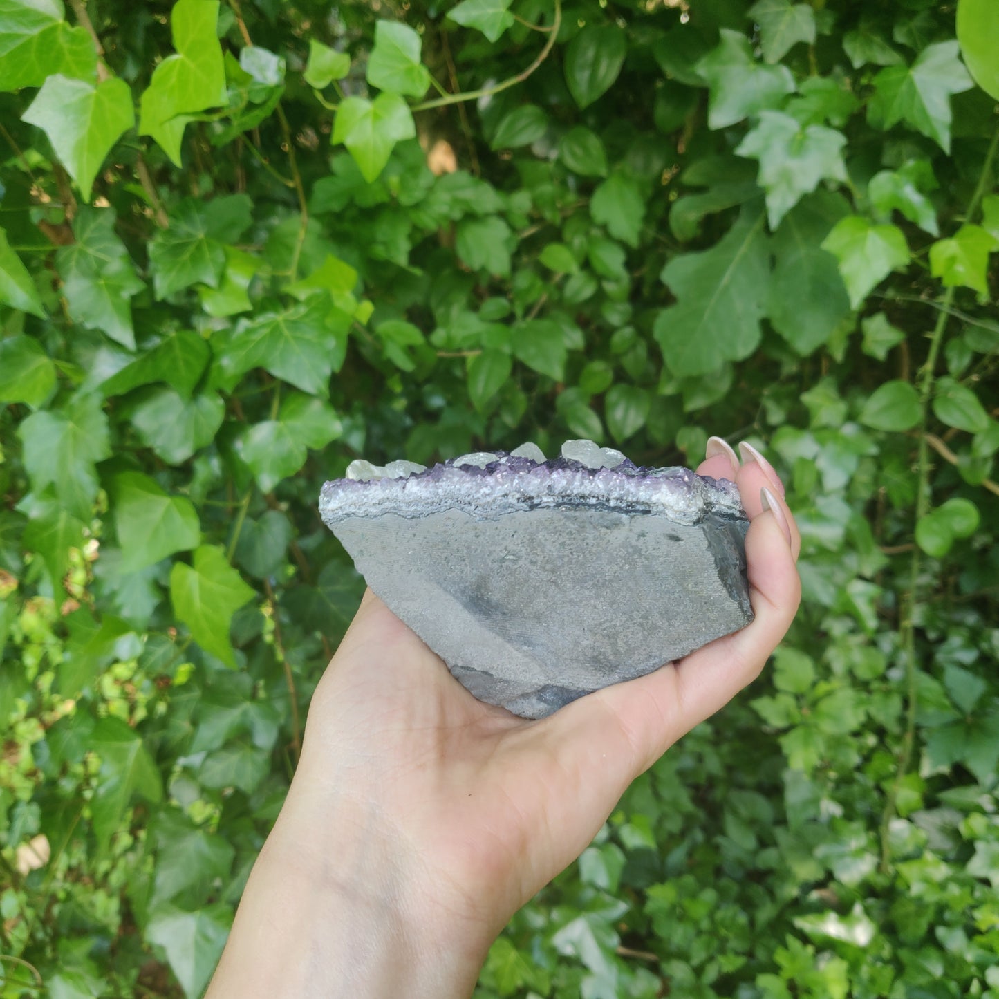 Amethyst Geode Free Form with Calcite inclusions (#4) - Simply Affinity