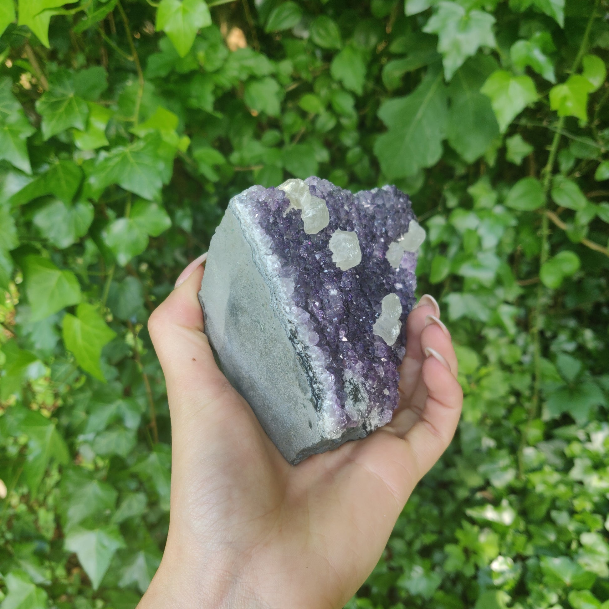Amethyst Geode Free Form with Calcite inclusions (#4) - Simply Affinity