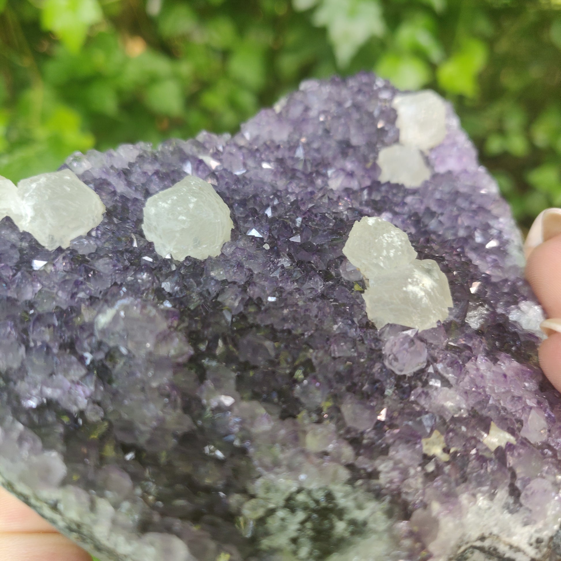 Amethyst Geode Free Form with Calcite inclusions (#4) - Simply Affinity